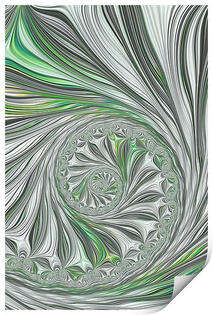 Green And Grey Print by Steve Purnell