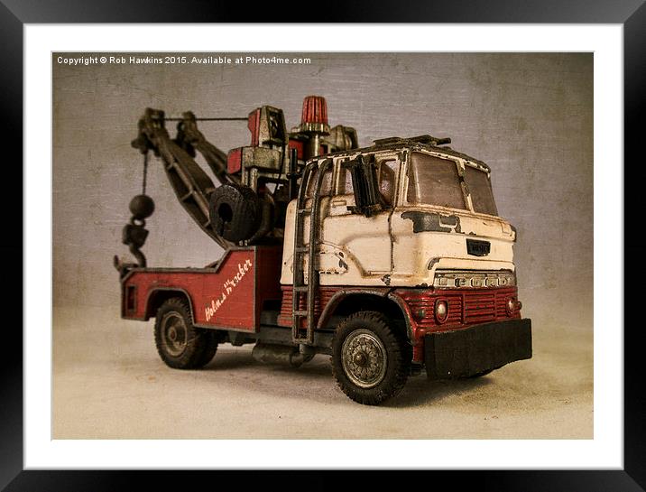  Wrecking Truck  Framed Mounted Print by Rob Hawkins