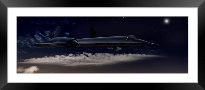  Night Stalker _ Blackbird SR-71 Framed Mounted Print by Rob Lester