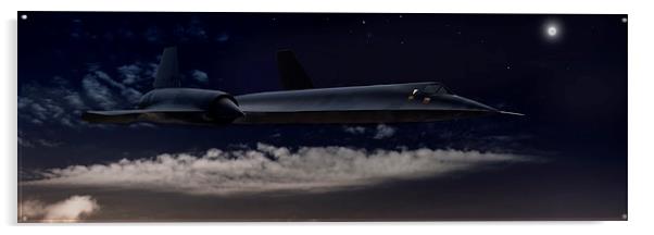  Night Stalker _ Blackbird SR-71 Acrylic by Rob Lester