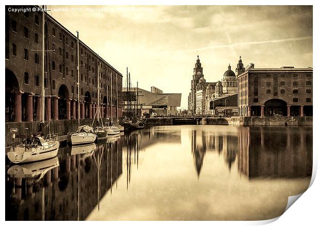  Liverpool Albert Dock Print by Pete Lawless