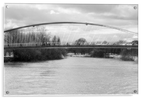 York Millenium Bridge Acrylic by Catherine Fowler