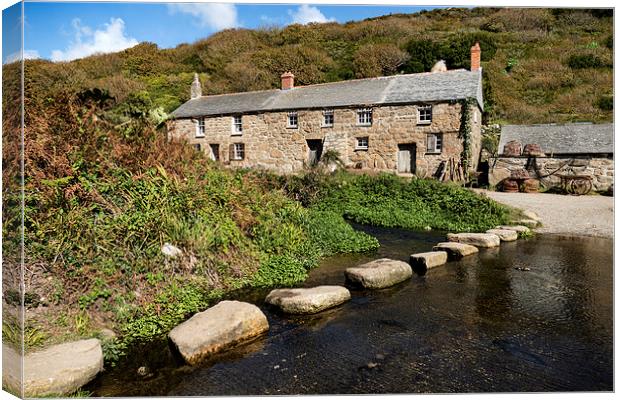  Penberth Cove, Stepping Stones. West Cornwall Canvas Print by Brian Pierce