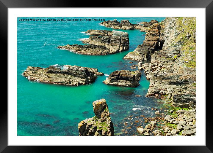  THE CLIFF EDGE Framed Mounted Print by andrew saxton
