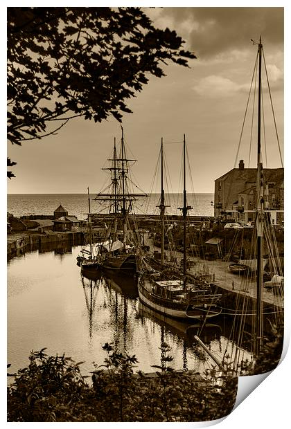  Charlestown Harbour, Cornwall Print by Brian Pierce
