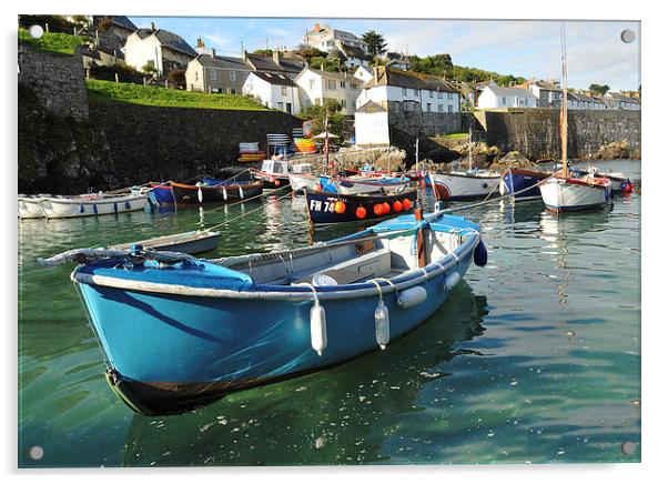  Coverack Harbour, Cornwall Acrylic by Brian Pierce