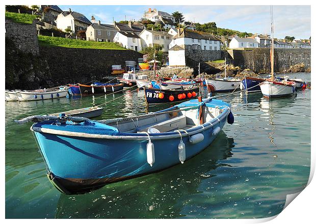  Coverack Harbour, Cornwall Print by Brian Pierce