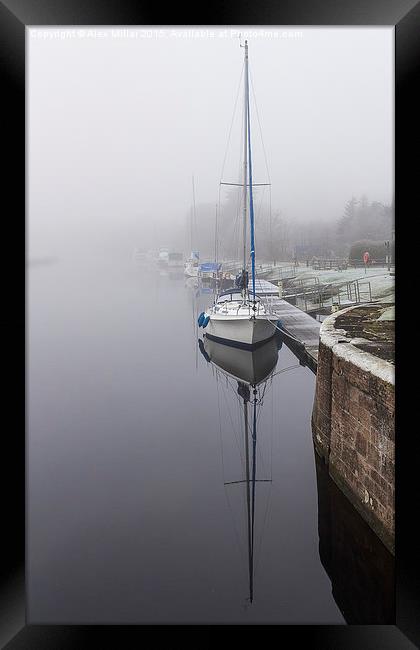  Mist on the Canal Framed Print by Alex Millar