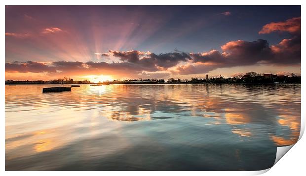  Poole Park Sunrise Print by Jennie Franklin