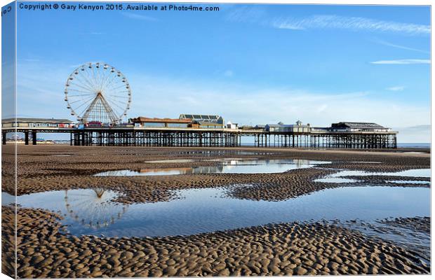 Blackpool Beach Views Canvas Print by Gary Kenyon