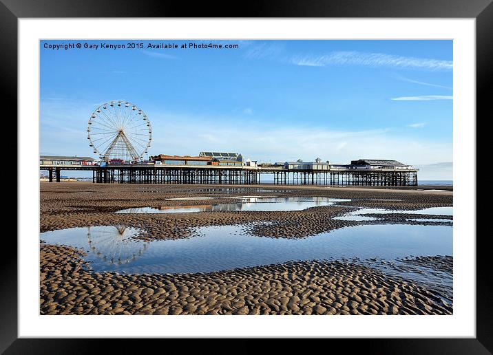 Blackpool Beach Views Framed Mounted Print by Gary Kenyon