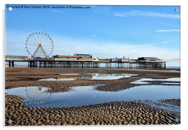 Blackpool Beach Views Acrylic by Gary Kenyon