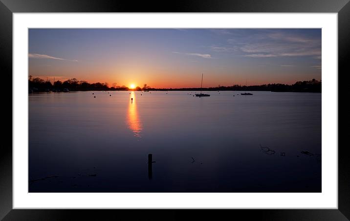 Oulton Broad Framed Mounted Print by Ian Merton