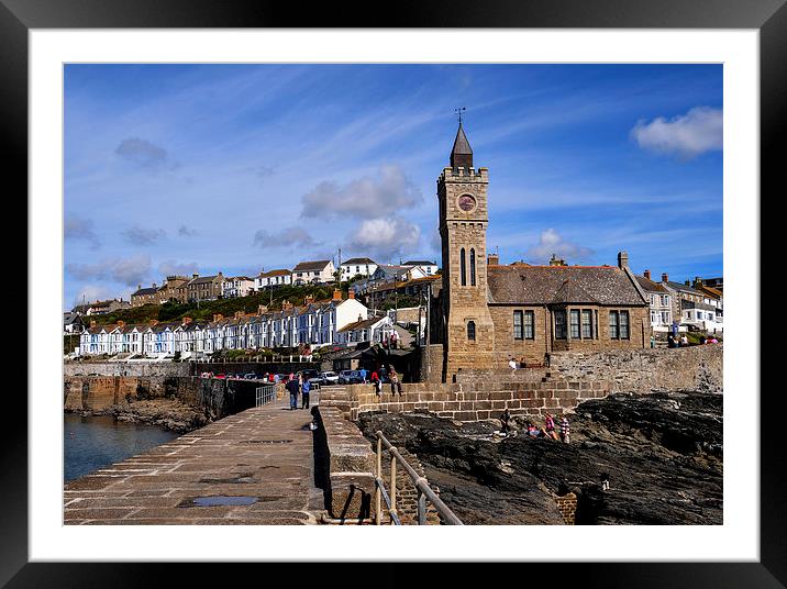  Porthleven Institute, Cornwall Framed Mounted Print by Brian Pierce
