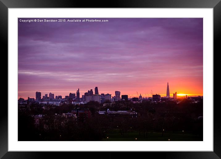 Sleepy City Framed Mounted Print by Dan Davidson