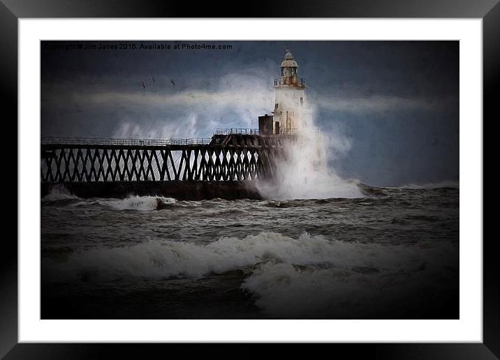  Winter storm with artistic filter Framed Mounted Print by Jim Jones