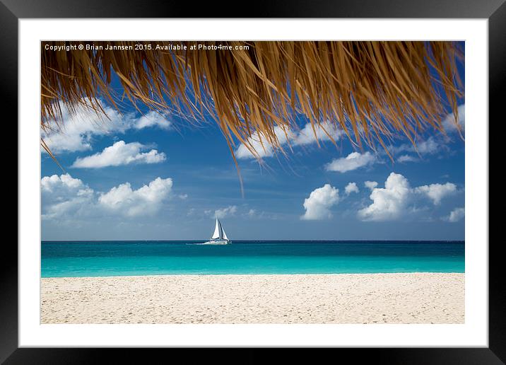 Sailing in Aruba  Framed Mounted Print by Brian Jannsen
