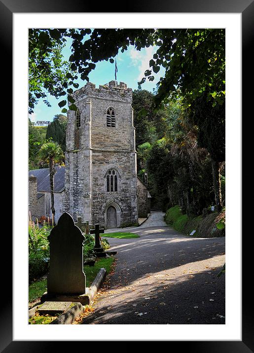  St Just in Roseland Church, Cornwall Framed Mounted Print by Brian Pierce
