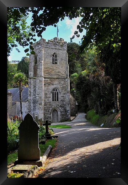  St Just in Roseland Church, Cornwall Framed Print by Brian Pierce