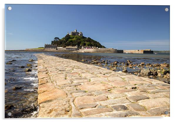 The Causeway and St Michael's Mount, Cornwall Acrylic by Brian Pierce