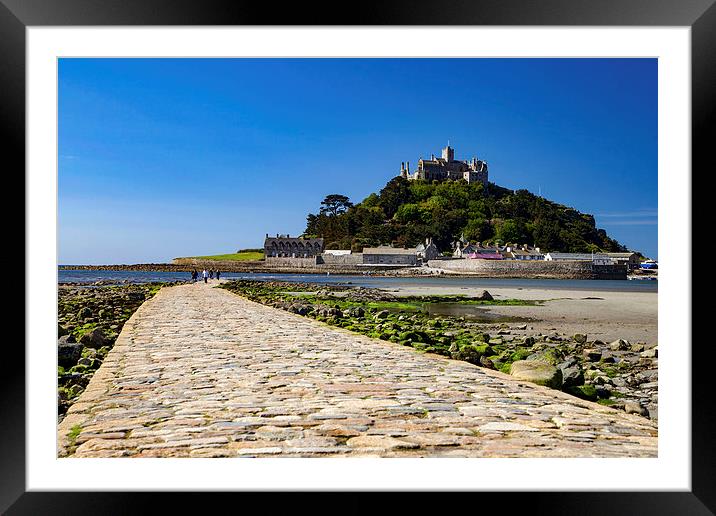  The Causeway and St Michael's Mount, Cornwall Framed Mounted Print by Brian Pierce