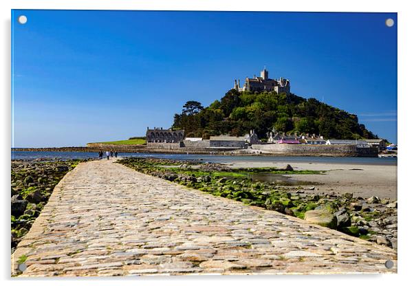  The Causeway and St Michael's Mount, Cornwall Acrylic by Brian Pierce