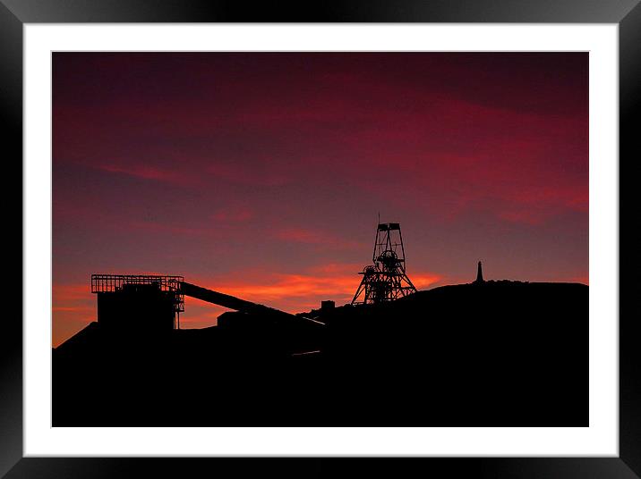  Sunset at South Crofty Mine, Cornwall Framed Mounted Print by Brian Pierce