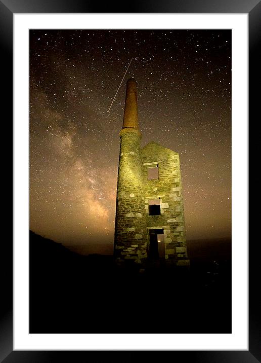 Wheal Prosper (and the International Space Station Framed Mounted Print by Brian Pierce