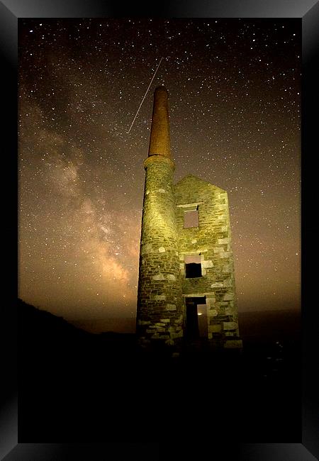 Wheal Prosper (and the International Space Station Framed Print by Brian Pierce