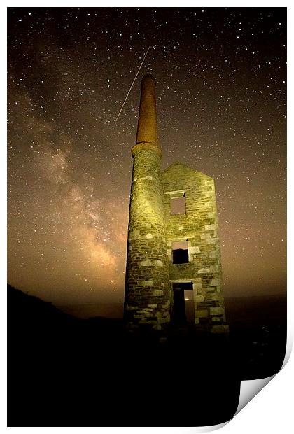 Wheal Prosper (and the International Space Station Print by Brian Pierce