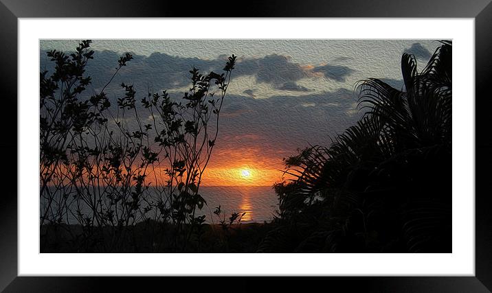  Oil Painted Sunset Framed Mounted Print by james balzano, jr.