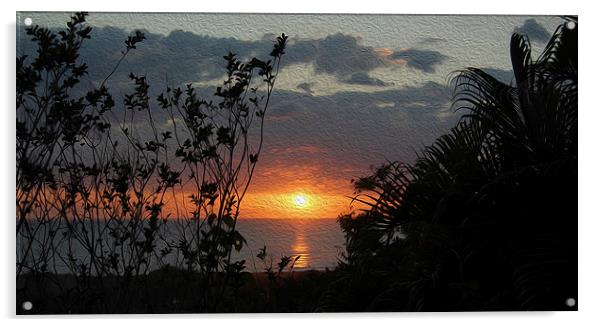  Oil Painted Sunset Acrylic by james balzano, jr.