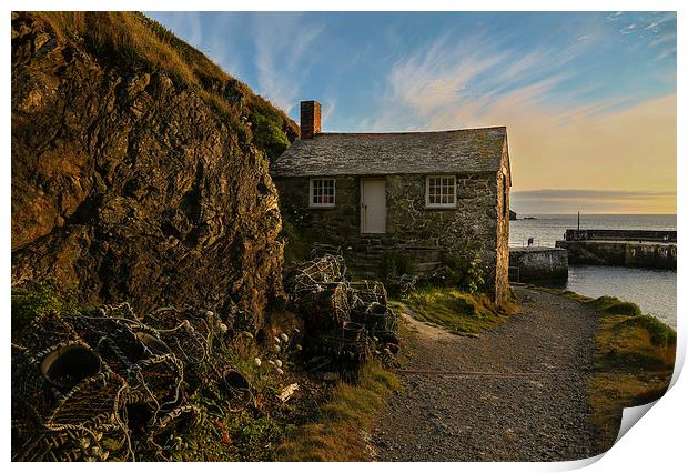 Fisherman's Hut, Mullion Cove, Cornwall Print by Brian Pierce