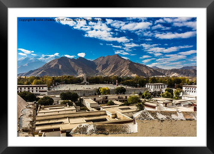  View from Potala Palace Framed Mounted Print by colin chalkley