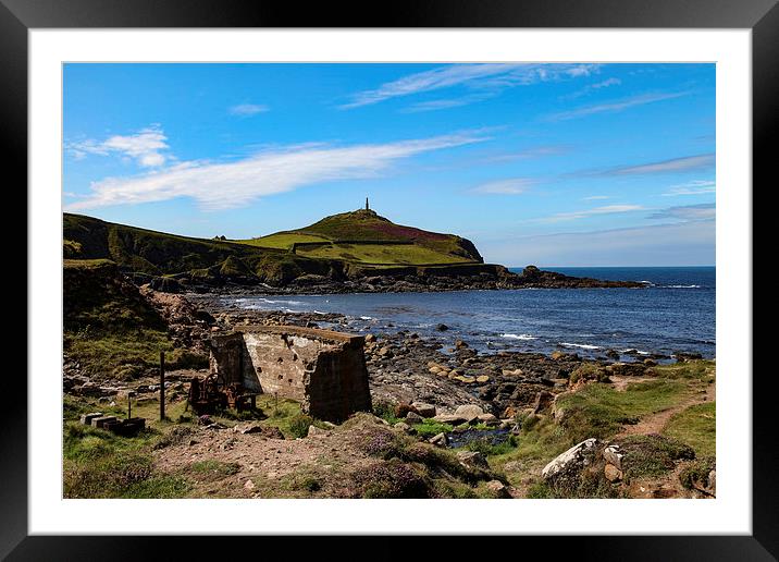 Looking from the Kenidjack Valley to Cape Cornwall Framed Mounted Print by Brian Pierce