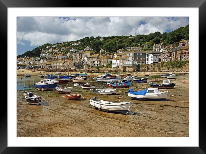 Mousehole Harbour, Cornwall Framed Mounted Print by Brian Pierce