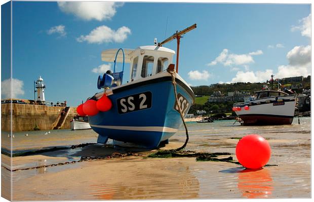  Boat: St Ives Harbour, Cornwall Canvas Print by Brian Pierce