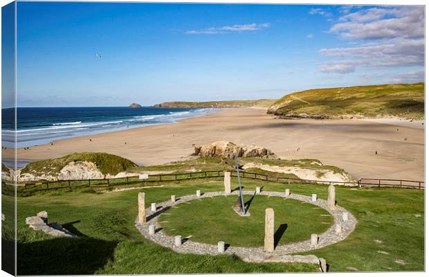  Perranzabuloe Millennium Sundial, Perranporth Canvas Print by Brian Pierce