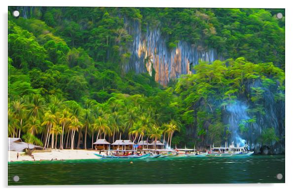  Palawan Island Philippinens  Acrylic by Clive Eariss