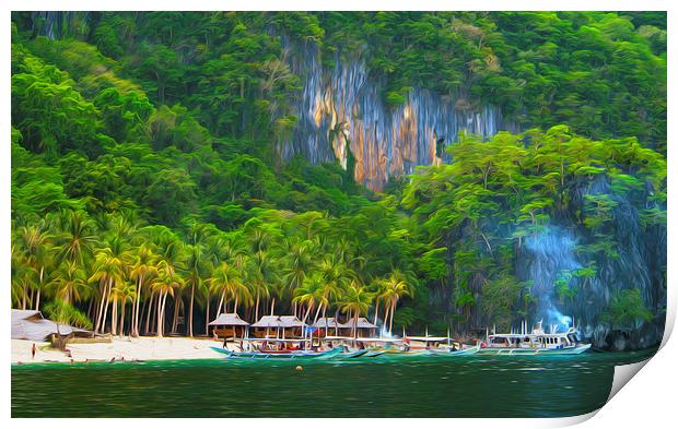  Palawan Island Philippinens  Print by Clive Eariss