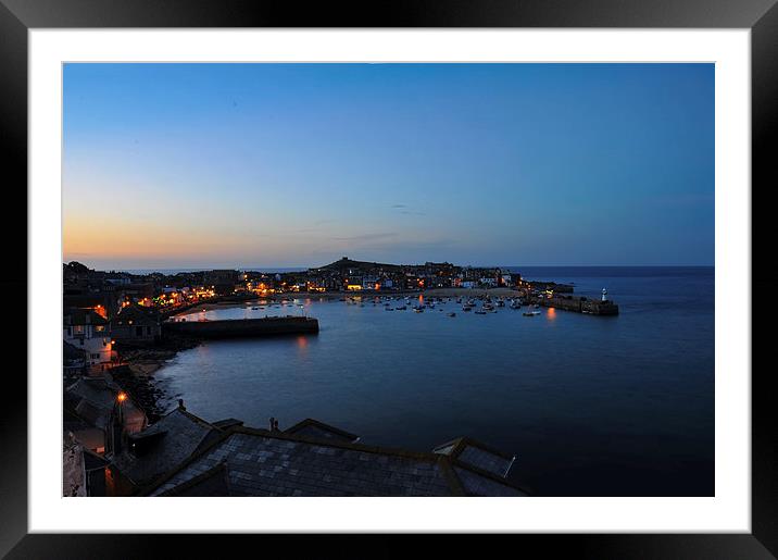 Twilight St Ives, Cornwall Framed Mounted Print by Brian Pierce