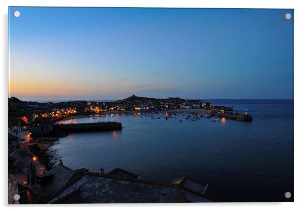 Twilight St Ives, Cornwall Acrylic by Brian Pierce