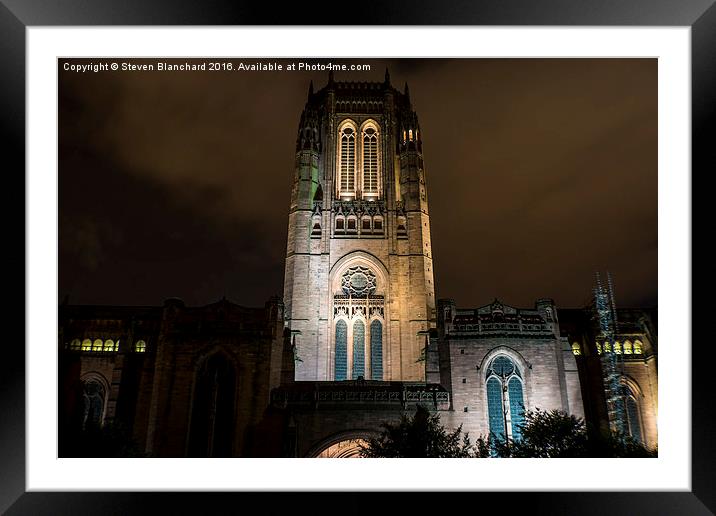  Anglican cathedral liverpool  Framed Mounted Print by Steven Blanchard