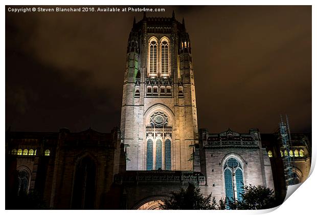  Anglican cathedral liverpool  Print by Steven Blanchard