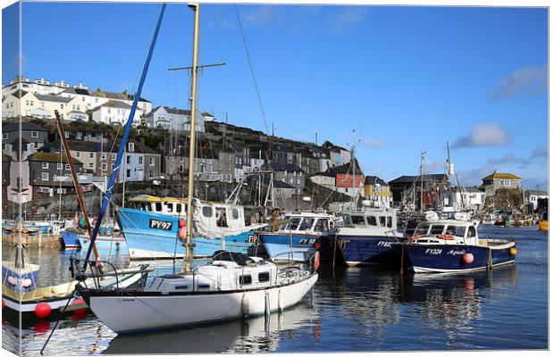  Mevagissey Cornwall Canvas Print by Leslie Dwight
