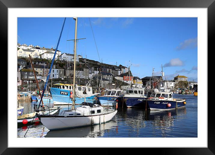  Mevagissey Cornwall Framed Mounted Print by Leslie Dwight