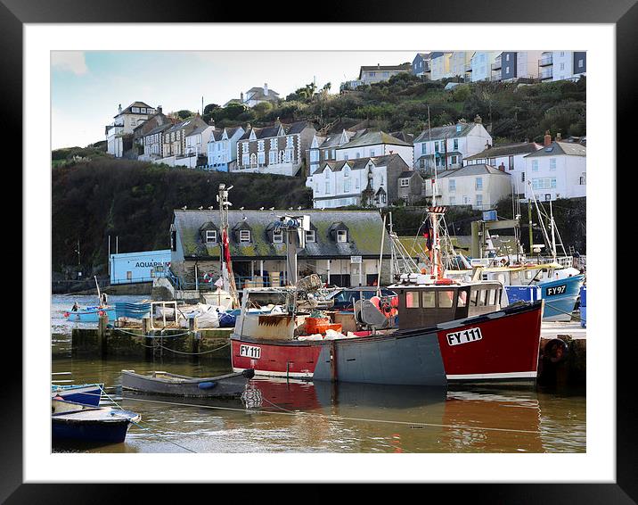  Mevagissey Cornwall Framed Mounted Print by Leslie Dwight