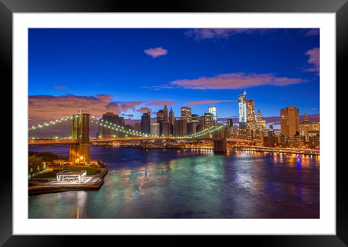 New York  skyline Framed Mounted Print by Kobby Dagan