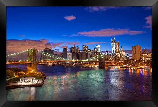 New York  skyline Framed Print by Kobby Dagan