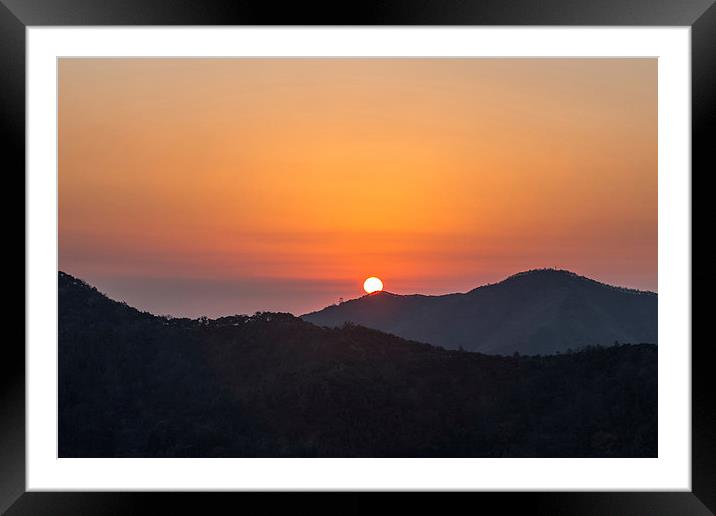  Sunset on Christmas day 2015 Framed Mounted Print by Ambir Tolang